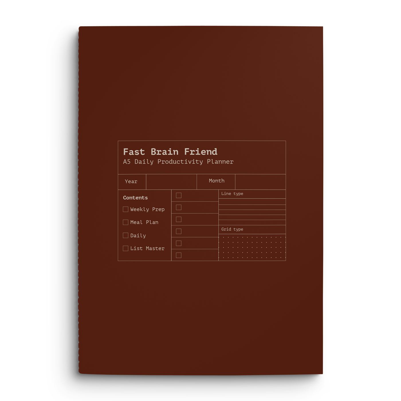 Fast Brain Daily Productivity Planner- Single Notebook – Creator's